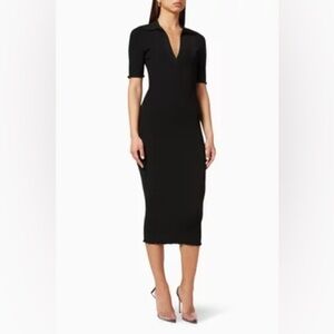 GOOD AMERICAN
Short Sleeve Polo Dress in Rib Knit (D10)